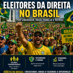 Maioria dos eleitores brasileiros se identificam como sendo da direita